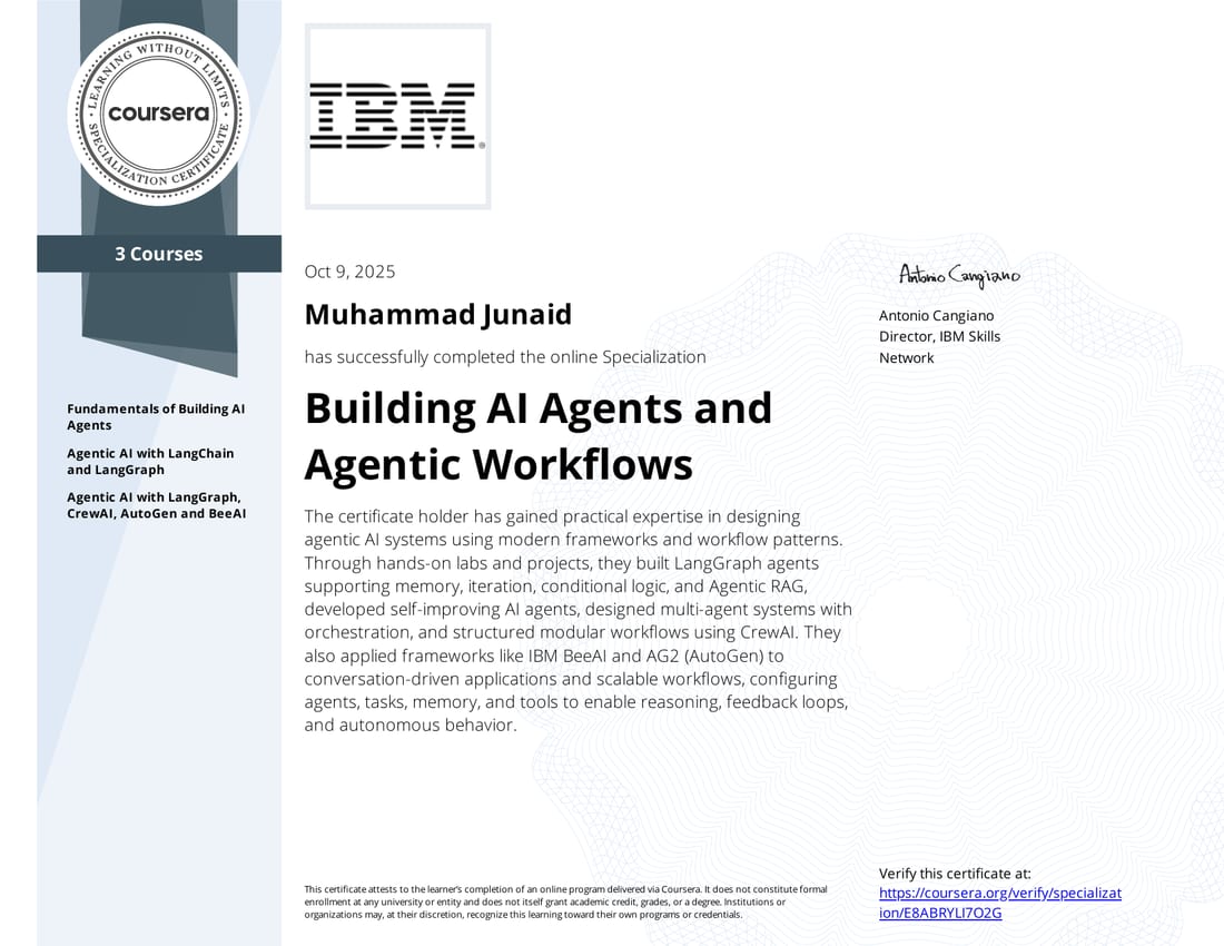 Building AI Agents certificate