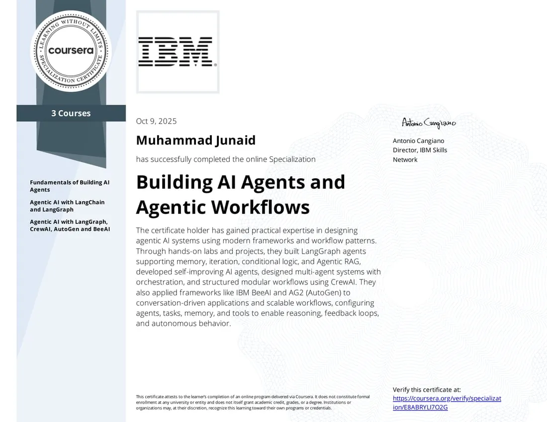 Building AI Agents certificate